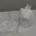 Seeded Glass Lamp Shade 3 Pack, Clear Cylinder Glass Shade for Light Fixture Replacement Globe for Pendant Light Wall Sconce Chandelier, 1 5/8 inch Fitter