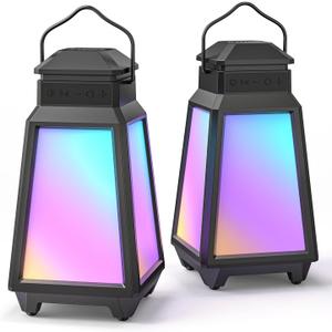 INWA Outdoor Bluetooth Speakers, Wireless Speaker Sync Up to 100 Speakers, IPX5 Waterproof, Beat-Driven Light Show, Night Light, Seamlessly to Phone, TV Box, Projector, Echo Dot, for Patio, Yard, Pool (3600mAh + 8 Lighting Modes)