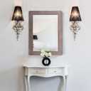 Syndra Rectangular Mirror with Frame Rustic 20x28 Wall Mounted Rustic Vanity Mirror with Large Wood Frame Farmhouse Bathroom Mirror, for Bedroom, Living Room, Entryway Wall Decor(Natural) (Light Wood Color)