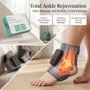 Foot Renew Massager for Neuropathy,4-in-1 Cordless & Portable Foot and Ankle Massager for Heel Warming Wrap Heating Pad Heated Brace Wrap with 5 Vibration Modes & 4 Heat Levels, Portable for Home