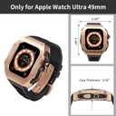 316L Stainless Steel Case with Band for Apple Watch Ultra 3/2/1 49mm, Series 11/10 46mm, Luxury Rugged Military Protective Metal Cover Tactical Heavy Duty Protection Strap
