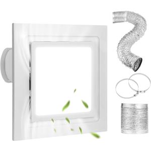 (Panel size:12inch)Bathroom Exhaust Fan with Light, Ceiling Mount, 110 CFM 1.0 Sones 4 Inch Duct, Quiet Square Bath Fan Light Combo, Shower Exhaust Fan with Light(XL) (X Large)