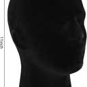 2 Pack Black Mannequin Head Stand, Velvet Male Manikin Head Wig Stand, Foam Head for Wigs, Hats, Glasses, Masks