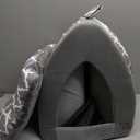 Pet Tent - Soft Bed for Dog and Cat by Best Pet Supplies - Gray Lattice, 19" x 19" x H:19"