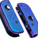 eXtremeRate DIY Replacement Shell Buttons for Nintendo Switch & Switch OLED, Chameleon Purple BlueCustom Housing Case with Full Set Button for Joycon Handheld Controller - Console Shell NOT Included
