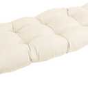 Blazing Needles Twill Tufted Bench Cushion, 46" x 19", Natural