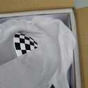 Tiered Serving Bowls Chip and Dip Serving Set with Stand, Ceramic Appetizer Serving Dishes Platters and Trays for Parties Entertaining - Checkered Kitchen Decor (2-Tier Set (Large, Medium), Black and White Pattern)