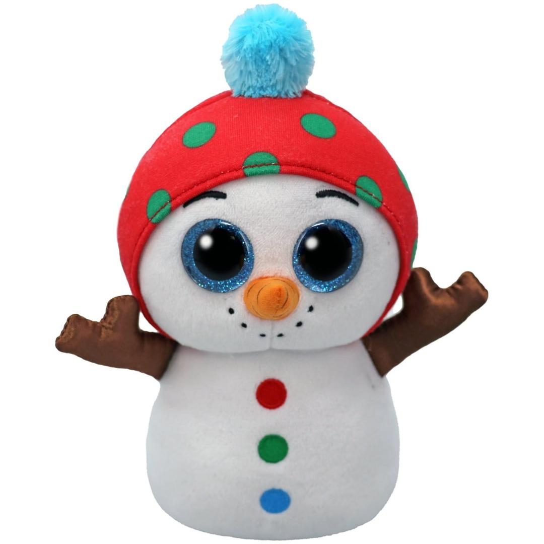 3 x Ty Beanie Boo Dave the Snowman with Hat for Christmas 2025-6"