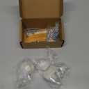 goldenwarm 5pcs Gold Cabinet Knobs for Dresser Drawers Kitchen Hardware Handles Brushed Brass Modern Round Knob,Zinc Alloy