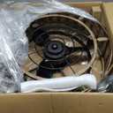 Orison 21.5'' Caged Ceiling Fan with Light, Low Profile Ceiling Fan with Light and Remote (395-Wood)