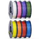 250g High Speed SUNLU PLA Filament 1.75mm Bundle, 250g Spool, 8 Rolls, White+Blue+Red+Yellow+Pink+Orange+Olive Green+Lavender Purple