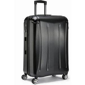 Amazon Basics 30-Inch Hardside Checked Luggage With TSA Lock, Hardshell Suitcase With Wheels, Expandable For Up to 12.5% More Space, With Scratch-Resistant Surface, 8 Multi-directional Wheels, Black