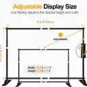 EMART 10x8 ft Heavy Duty Banner Stand Kit, Adjustable Frame for Step and Repeat Backdrops, Ideal for Photography, Trade Shows, and Photo Booths