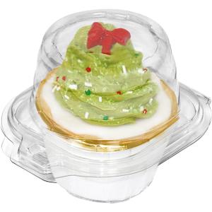 WIKDAY 50 Pcs Individual Cupcake Containers, Clear Plastic Cupcake Holders with Lids, Spacious 3" Design for Frosted Cupcakes, Stackable & Reusable for Parties, Baking, Picnics