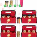 Reusable Drink Carrier - Foldable Coffe Caddy, 6 and 4Cup, Drink Carrier with Handle, Reusable Cup Carriers for Drinks, Drink Holder for Car, Portable Drink Carrier for Delivery, Eco-Friendly