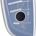 2 x Suitable for BMW Key Fob Cover, Soft TPU Full Protection Key Case for BMW X1 X2 X3 X5 X6 X7 and 2 5 6 7 Series Key Fob Holder, Silver Blue