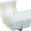 Amerimax T0505 Gutter Connector, Vinyl, White (No Size)