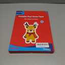 Lzerking Glossy Printable Vinyl Sticker Paper for Printer - 100 Sheets White Self-Adhesive, Quick-Drying Waterproof, for Inkjet & Laser Printers, Compatible with Cricut for Small Business, 8.5x11in