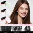Mini Hair Straightener, Cordless&Rechargeable Portable Hair Straightener Brush with 3-Speed Temperature Control, Fast Heating Hot Comb&Anti-Scald Shell, Mini Straightener Brush for Home Travel Gift