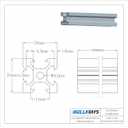 BELLA BAYS 4 Kits 48 inch 1220mm 2020 V Slot Aluminum Extrusion Profile European Standard Anodized Silver Extruded Linear Rail Guide Frame for 3D Printer Laser Engraving Machine CNC Workbench DIY