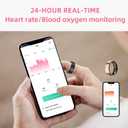 Smart Ring for Women & Men, Fitness Tracker with Heart Rate, Blood Oxygen, Blood Pressure, Sleep Monitoring, Step Counting, IP68 Waterproof for iPhone and Android Rose Gold 9