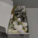 RyddeligHome White Faux Kiku Flowers for Vase - 10 Long Stem Artificial Flowers with Eucalyptus, Realistic Winter Floral Stems for Tall Vases, Farmhouse Home Decor (Premium Quality)