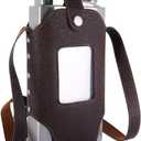 35 oz Large Capacity Whiskey Flask with Removable Transparent Holster - Stainless Steel and Leak Proof (Silver)