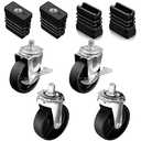 G5150082W1 G4080036W1 Grill Wheels Caster Socket Grill Replacement Parts for Charbroil Caster Wheels 463243518 463342119 Thermos 461246804 Kenmore 415.16123801 3” Wheel 4 Pieces Grill Accessories