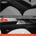 YONZEE Car Seat Gap Filler [2 Pack], Premium Silicone Side Console Organizer with Built-in Emergency Glass Breaker, Universal Fit Automotive Gap Blocker to Prevent Dropping, Car Interior Decor