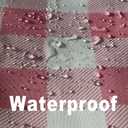 Waterproof Plaid Tablecloth Fabric - Round 108 Inch Classic Gingham Checker Table Cloth for Indoor/Outdoor Use - Buffalo Table Cover for Picnics, BBQs, and Parties