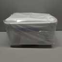 LivLab Mker Rice Storage Container 20 lbs - 15 lbs Airtight Flour Dispenser with Lids & wheel, BPA Free, kitchen organizers for Pet/Cat/Dog Food Storage Container (10 lbs), White