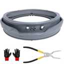 MDS47123608 Washer Door Boot Gasket Parts Compatible with LG Kenmore Washing Machine WM4070HVA/HWA, WM4270HWA, WM8000HVA/HWA,WM8100HVA, Washer Door Seal Replace AP5668418, PS6448330, 2673936