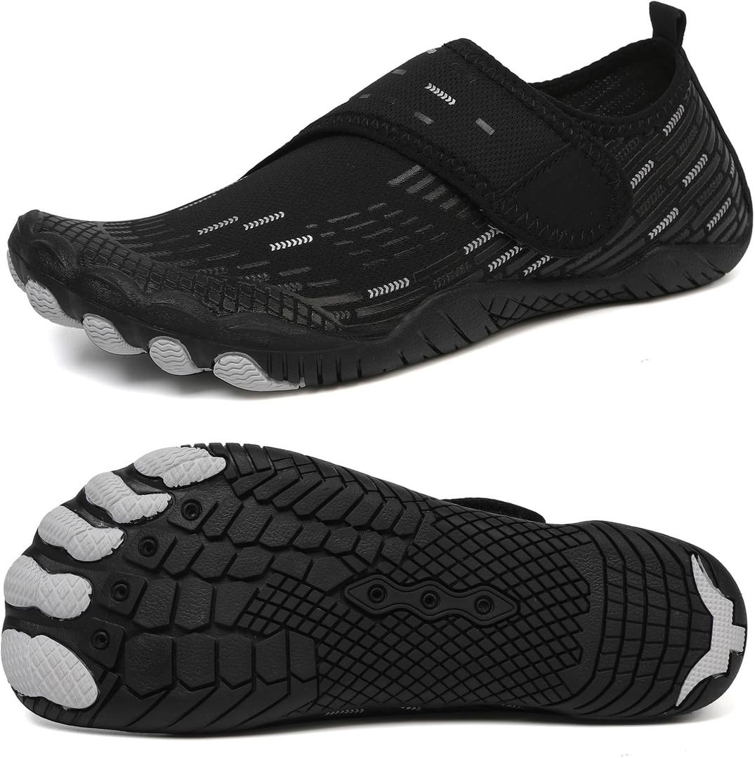 Water Shoes Mens Womens Quick-Dry Barefoot Swim Beach Pool Shoes Aqua Yoga Socks for Hiking Walking Diving Surf Outdoor Water Sports, 10.5