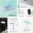 iXTRA Adjustable Laptop Lap Desk with Cooling Fan USB Light for Adults