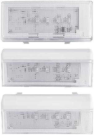 ROBOA New Upgraded 3pcs W10515057 & 1pc W10515058 LED Light Set with Conical Lens and Frame for Whirlpool Refrigerator Light, Kenmore, Maytag, KitchenAid, Refrigerator,3PCS in One ROBOA New Upgraded 3pcs W10515057 & 1pc W10515058 LED Light Set with Conical Lens and Frame for Whirlpool Refrigerator Light, Kenmore, Maytag, KitchenAid, Refrigerator,3PCS in One
