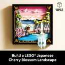 LEGO Art Japanese Cherry Blossom Landscape Building Set for Adults - Room Decoration & Gift for Women & Men, Ages 18+ - Framed Wall Decor, Stand or Hang to Display - 31218