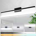 zouzai Second Generation Modern LED Bathroom Vanity Light Bar Black IP44 Over Mirror Bath Wall Fixture 5CCT Adjustable, Dual-Sided, 180 Adjustable Angle (32 inch)