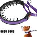 Mayerzon Martingale No Pull Collar for Medium Large Dogs, Patented Anti Pull Dog Collar with Buckle for Walking Training, with Reflective Stitching and Neoprene Padding, Adjustable(Purple, L) (Large,2.5mm,25-Inch,18.5-23.5"Neck)
