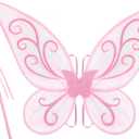Fairy Wings Butterfly Costume for Girls Halloween Cosplay Dress Up Fairy Costume with Wand