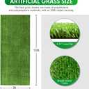 XLX TURF Artificial Grass Outdoor Runner Rug - 3FT x 10FT Fake Grass Carpet Low Pile Turf for Balcony Dogs Kids Playground - Pets Friendly