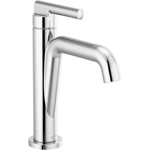 Delta Nicoli Chrome Bathroom Faucet 1 Hole, Single Hole Bathroom Sink Faucet for Vanity, Push-Pop Drain Assembly, Chrome 15849LF