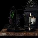 GonGoo Resin Gothic Decor Indoor, Light Up Ghosts of Gothic Room Decor, Cool Black Ghost Figure with The Cloak Grim Reaper, Suitable for Placing in The Home, with a Vintage and Fantasy Home Decor