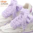 Soft Flat Fuzzy Shoelaces: Furry Shoe Laces for Sneakers 1 Pair | Extra Wide, Thick Shoestrings