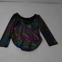 Zaclotre Team Basic Leotards for Girls Long Sleeve Crisscross Ballet Dance Gymnastic Outfits for Kids (8-9 Years, Sparkle Colorful Black)