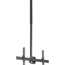Displays2go SLC3770LBK Ceiling Mount for TV Monitors 37 to 70 Inch, Swiveling & Tilts, Telescoping, Black Steel