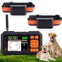 2026 Smart GPS Wireless Dog Fence System for 2 Dogs,Portable 3 in 1 Waterproof Training Shock Collar with Control,Perimeter Collar Up to 2000ft Adjustable Electric Fence for Dogs