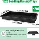 RooTrimmer 20 Pack 1020 Trays, No Drain Holes, 20" x 10", Extra Thick Heavy Duty Seed Starting Trays -Reusable Propagation Flats for Microgreens, Seedlings, Plant Germination, Fodder and Transplant