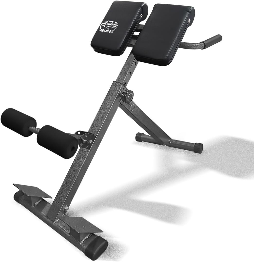 Foldable Hyperextension Roman Chair 250LBS Capacity for Home Gym