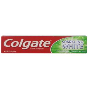 Colgate, Sparkling White Baking Soda Anticavity Fluoride Toothpaste Zing oz, Mint, 6 Ounce