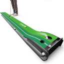 Golf Putting Green Indoor Putting Mat Golf Practice Green for Indoor Training Matt Set with Auto Ball Return, Men's Gifts Accessories for Golfers, Home Office Backyard Use, with 3 Balls
